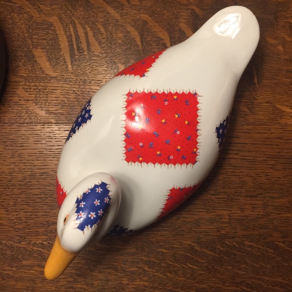 Porcelain patchwork duck figurine - Picture 4 of 6